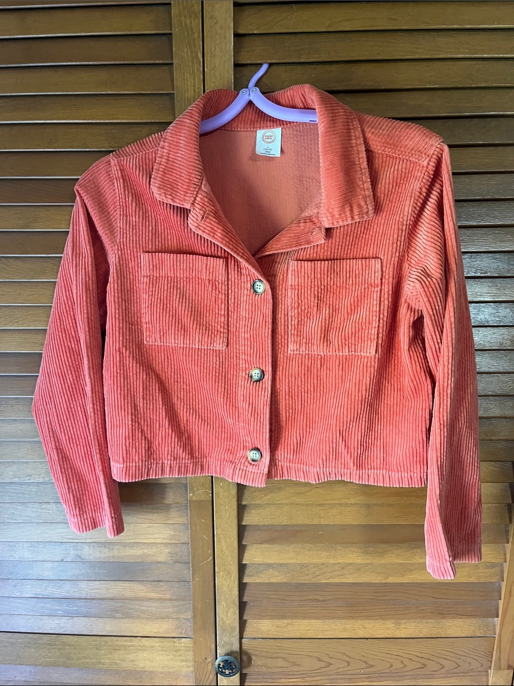 Wonder Nation KidsCorduroy Button-Front Jacket - Rose Red Size 10/12